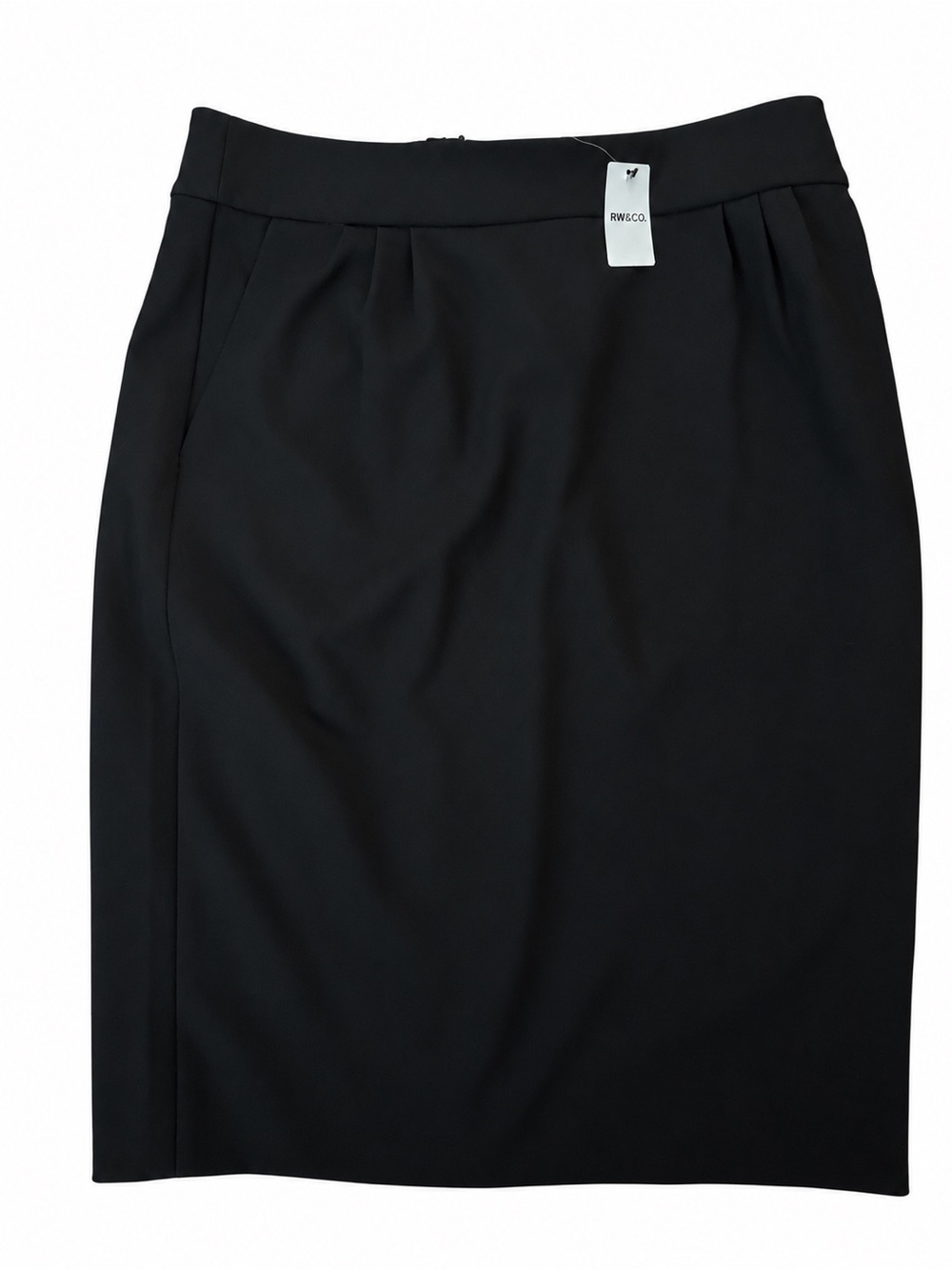 NWT RW&CO Black Pencil Skirt Size 8 Tailored Lined Workwear